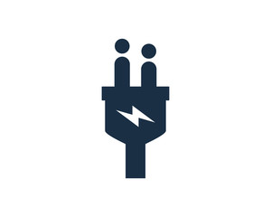 People Electric Logo Icon Design Element