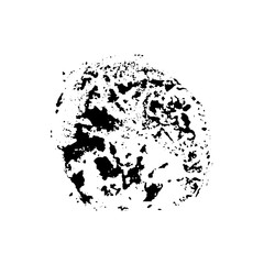 Obraz premium Grunge ink brush round stamp. Modern black vector illustration.