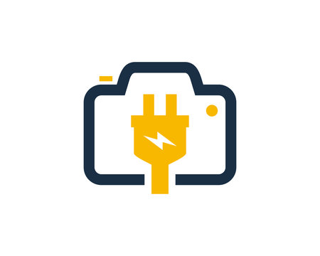 Photo Electric Logo Icon Design Element