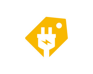 Electric Label Logo Icon Design Element