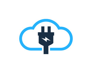 Sky Cloud Electric Logo Icon Design Element