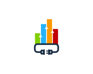 Electric Stats Logo Icon Design Element