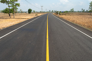 Fototapeta premium asphalt road countryside