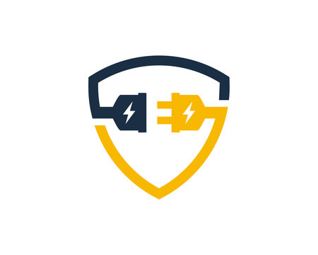 Electric Shield Logo Icon Design Element