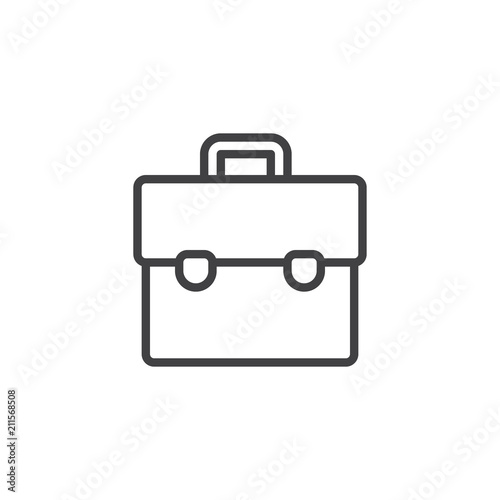 Suitcase outline icon. linear style sign for mobile concept