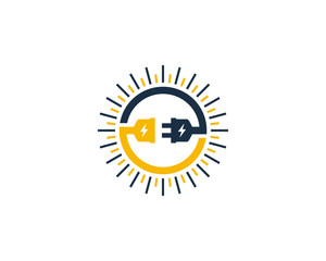 Sun Electric Logo Icon Design Element