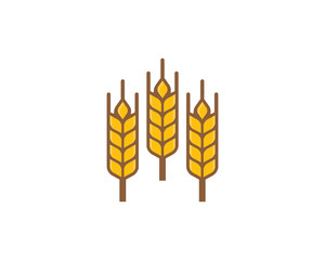 Wheat Icon Logo Design Element