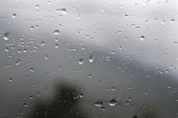 water drop on the windows glass