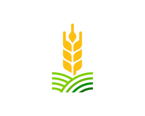 Wheat Farm Logo Icon Design Element