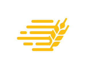Speed Wheat Logo Icon Design Element