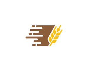 Wheat Speed Logo Icon Design Element
