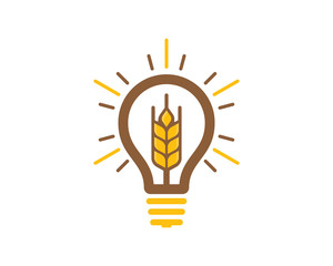 Idea Wheat Logo Icon Design Element