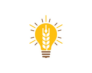 Wheat Idea Logo Icon Design Element