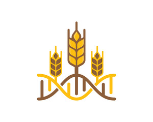 Wheat Dna Logo Icon Design Element