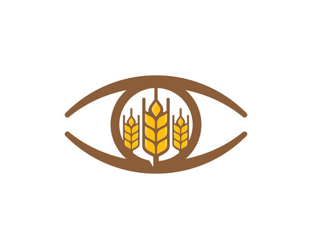 Eye Wheat Logo Icon Design Element