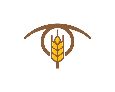 Wheat Eye Logo Icon Design Element