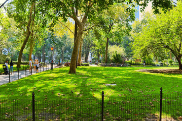 Madison Square Park on 5th Avenue. Urban views of New York. USA.