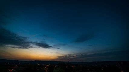 Dramatic sunset and sunrise sky.