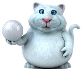 Obraz premium Fun cat - 3D Illustration