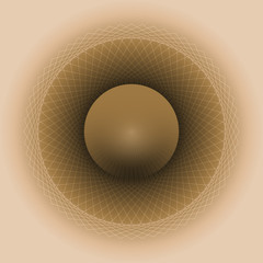 open guilloche eye in golden shades