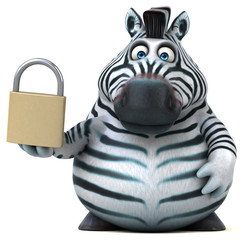 Fun zebra - 3D Illustration © Julien Tromeur