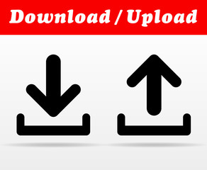 download and upload icons design