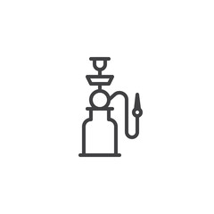 Shisha Pipe outline icon. linear style sign for mobile concept and web design. Smoking and Vaping simple line vector icon. Symbol, logo illustration. Pixel perfect vector graphics