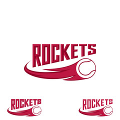 Rocket tennis logo for the team and the cup
