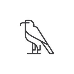 Eagle outline icon. linear style sign for mobile concept and web design. Bird of prey line vector icon. Predatory bird symbol, logo illustration. Pixel perfect vector graphics