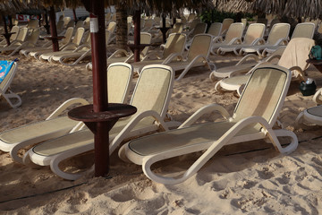 beach chairs, chairs on the beach