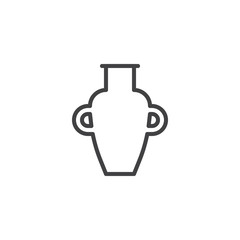 Amphora vase outline icon. linear style sign for mobile concept and web design. Egyptian amphora simple line vector icon. Symbol, logo illustration. Pixel perfect vector graphics - obrazy, fototapety, plakaty