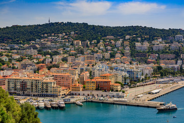 Fototapeta premium Nice city coastline on the Mediterranean Sea