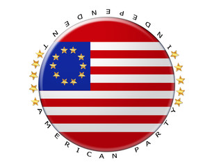 Independence Day and dimensional lettering on white background