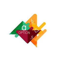 Triangle data visualization design, option infographic layout