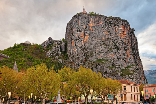Castellane, Provence, France: the town at the foot of a high rock