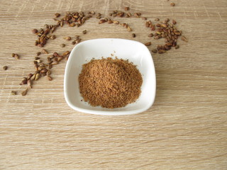 Traubenkernmehl aus Traubenkernen