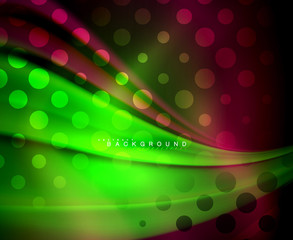 Neon holographic fluid color wave for web, wallpaper, pattern, texture and background