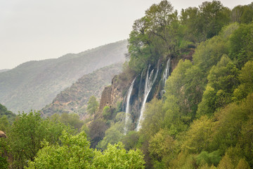 Fototapeta premium Bisheh waterfall. Iran