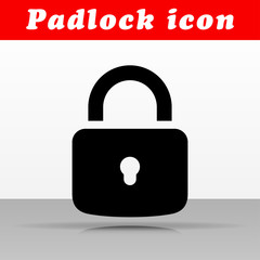 black padlock vector icon design