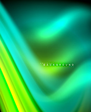 Neon holographic fluid color wave for web, wallpaper, pattern, texture and background