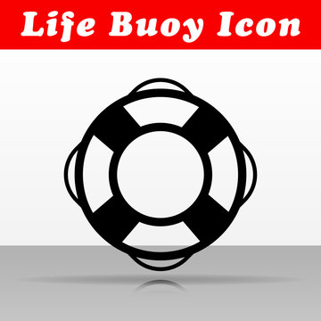 Life Buoy Vector Icon Design