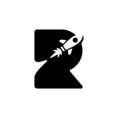 Letter R Rocket Logo