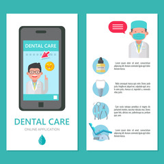 Dental care. Vector illustration.