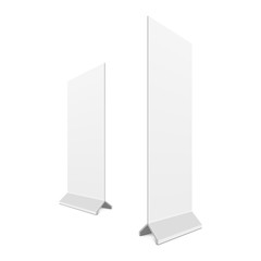 Outdoor advertising stand banner. Illustration isolated on white background. Graphic concept for your design