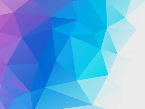 abstract blue purple low poly vector background