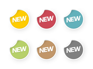 new icons colored stickers set