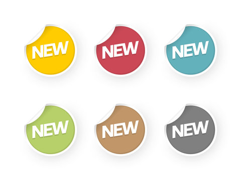 new icons colored stickers set