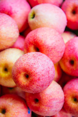 Top view of Apple at market.