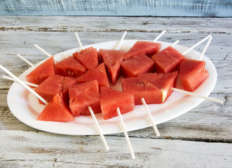 Pieces of watermelon