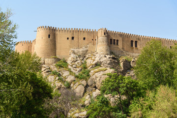 Fototapeta na wymiar Falak-ol-Aflak Castle on top of mountain in Khorramabad. Iran